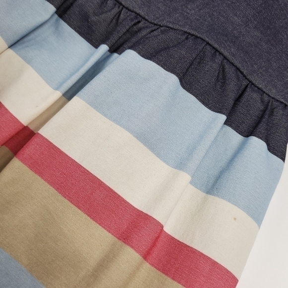 Worth Blue Multicolored Striped Skirt Size 8 - Picture 11 of 14